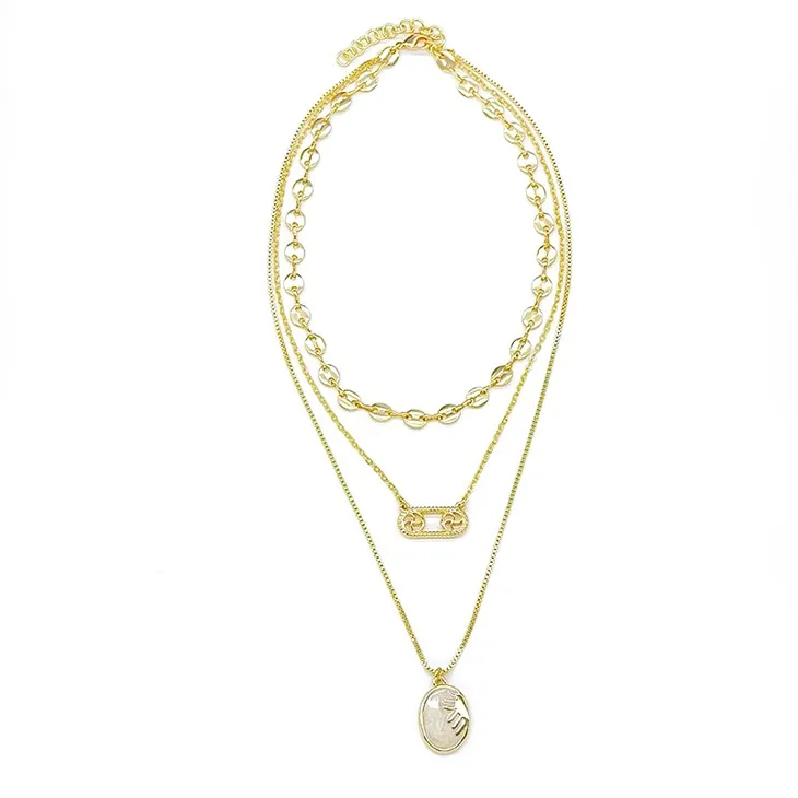 Zlatna zodijačka slojevita ogrlica